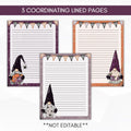 lined cute halloween stationery set